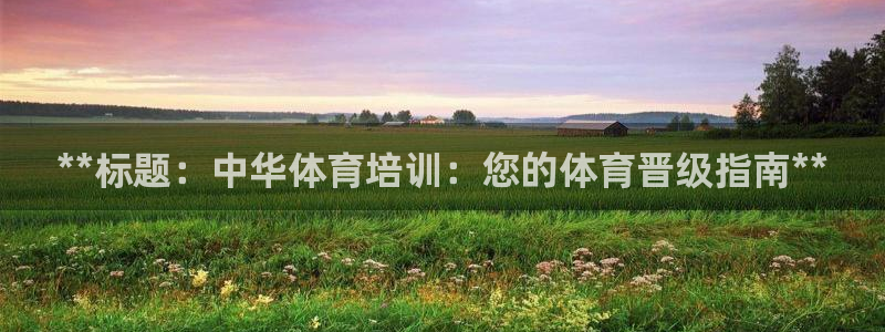 极悦娱乐股东名单：**标题：中华体育培训：您的体育晋